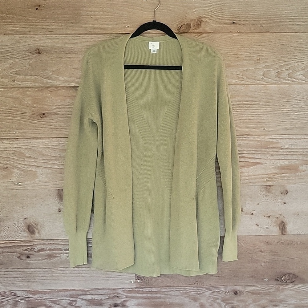 A New Day XSmall Mossy Green Open Cardigan